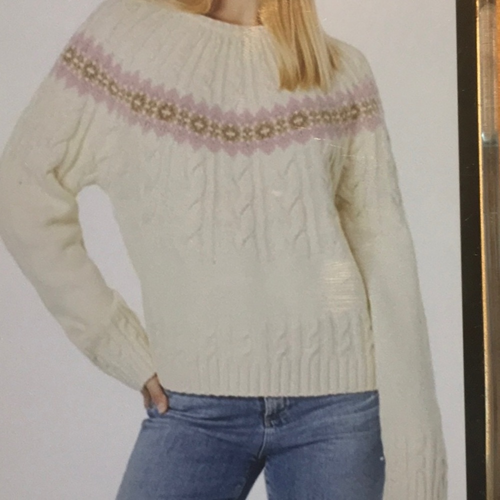 Splendid Olga Sweater Fair Isle Cable-Knit - Picture 2 of 10